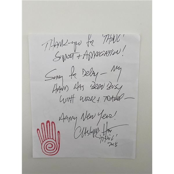 The Addams Family Christopher Hart Signed Letter