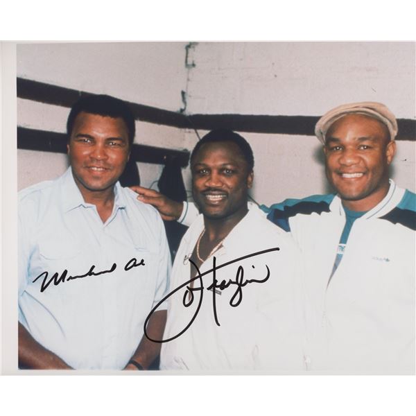 Muhammad Ali and Joe Frazier signed photo