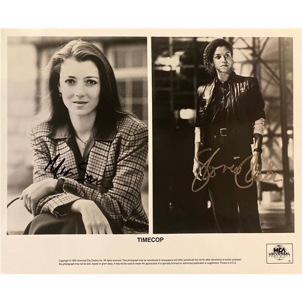 Timecop Mia Sara and Gloria Reuben signed movie photo