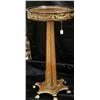 Image 1 : 2 Matching Satin Wood Plant Stand w/Gold Philagree