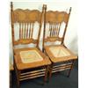 Image 1 : Set of 2 Cane Seat Pressed Back Chairs