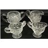 Image 1 : 1 Cut & 1 Etched Glass Sugar & Creamers