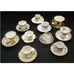 10 Assorted Tea Cups & Demis