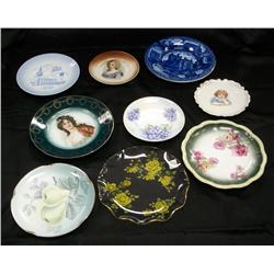 9 Assorted German & Other China Plates