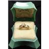 Image 1 : Marked 14K Gold Tone Diamond Ring - Size 5