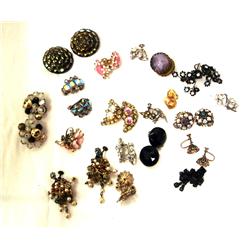 Vintage Costume Earrings - Some Marked West Germany