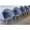 Image 1 : Set of 4 grey tub chairs