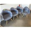 Image 1 : Set of 4 grey tub chairs
