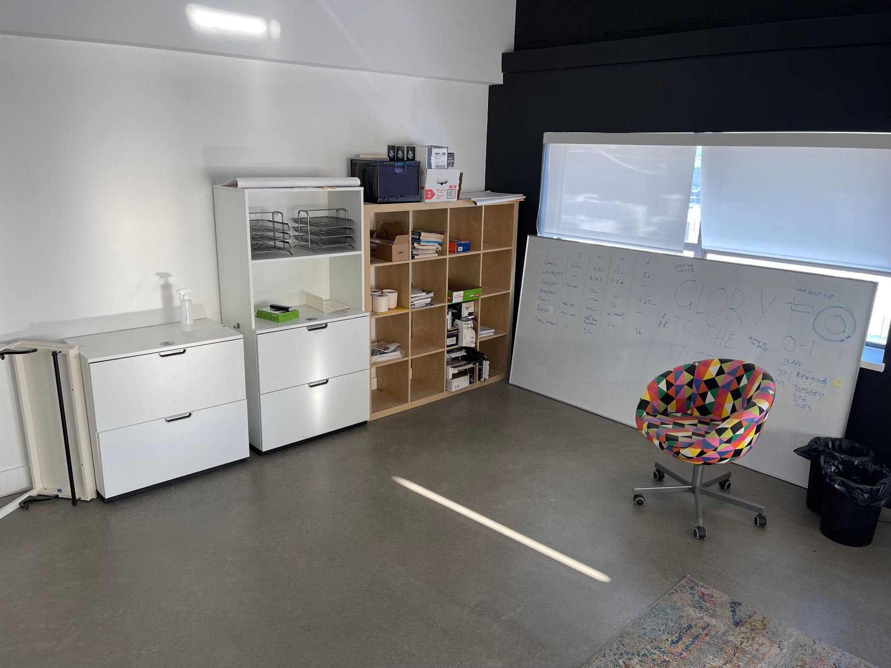 Contents of office including office furniture - desks/ chairs ...