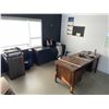 Image 3 : Contents of office including office furniture - desks/ chairs/ bookshelf/ filing cabinets/ bar fridg