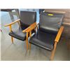 Image 2 : Pair of client leather chairs