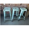 Image 2 : Group of 3 metal barstools