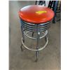 Image 1 : Chrome + Red bar stool - 30in height
