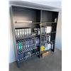 Image 1 : 2 section four tier metal office shelving (CONTENTS NOT INCLUDED)