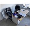 Image 2 : Large group of office furniture & misc. - includes desks/ chairs/ office supplies etc.