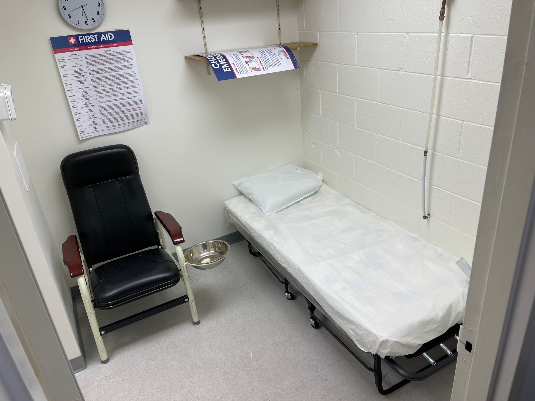 First Aid room contents - includes First Aid kits/ small shelving rack ...