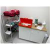 Image 2 : First Aid room contents - includes First Aid kits/ small shelving rack/ oxygen tank/ First Aid suppl