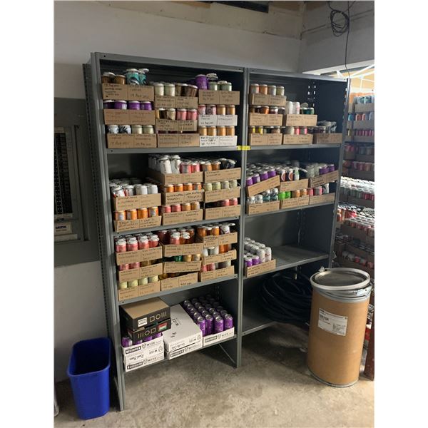 Industrial heavy-duty 2 section shelving rack - entire rack approx ...