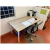 Image 1 : Office desk with filing cabinet and rolling chair (CONTENTS NOT INCLUDED)
