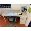 Image 2 : Office desk with filing cabinet and rolling chair (CONTENTS NOT INCLUDED)