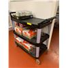 Image 2 : 3 tier four wheel industrial rolling cart (CONTENTS NOT INCLUDED)