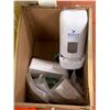 Image 2 : Large Group of misc. - Includes Two Wet floor  Signs/ Chemical spill sign/Two ULINE bins/Three Autom