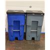 Image 1 : Group of two Rubber Maid  Brute Trash cans with wheels