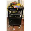 Image 1 : Uline - Economy 4 wheel AV Cart With Cabinet  (Items Included)