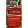 Image 1 : Waterloo rolling Cabinet 2 tier tool Box chest containing assorted tools