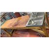 Image 1 : Commercial Wooden work Table with Hand Sink Waste