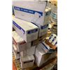 Image 1 : Pallet  of Uline Items - Include PVC Shrink Tubing, Trash Liners, Strapping tape, Glue Sticks Etc.