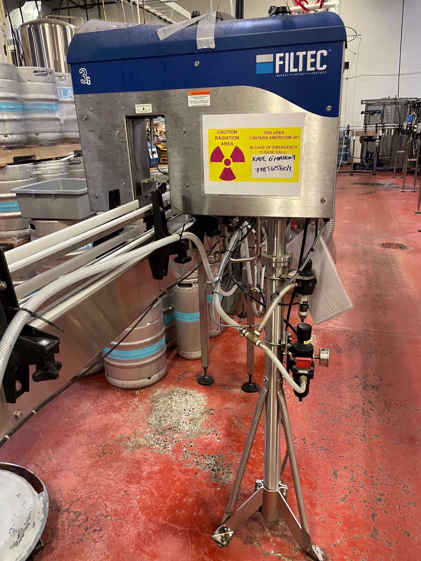 Filtec 3-G - Fill Level Inspection System - Replacement cost: $30,000