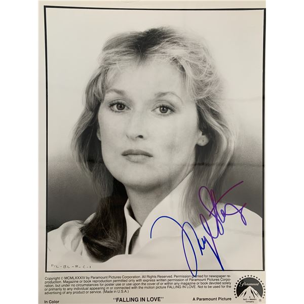Falling In Love Meryl Streep signed photo