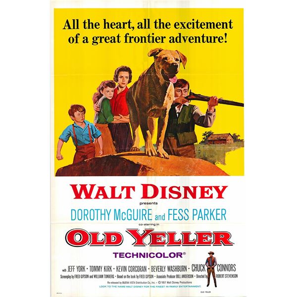 Old Yeller original 1957R vintage one sheet movie poster