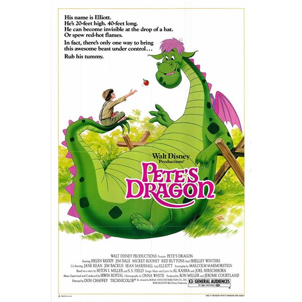 Pete's Dragon original 1984R vintage one sheet movie poster