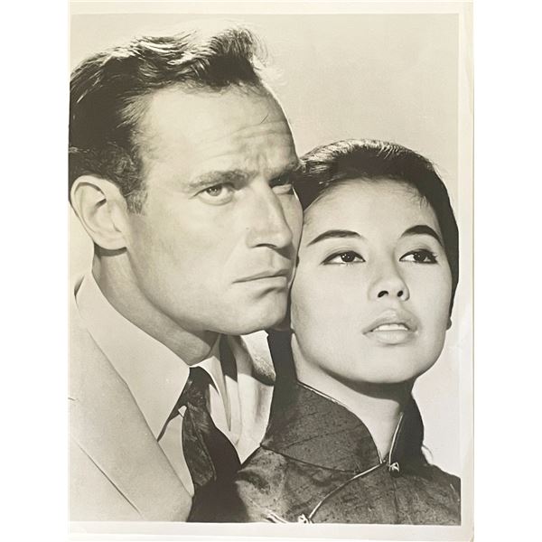 Charlton Heston and France Nuyen unsigned photo