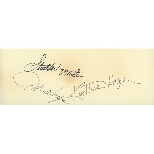 Rooster Cogburn signature cut _3 signatures