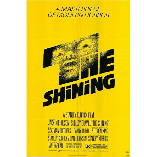 The Shining original 1980 vintage one sheet movie poster
