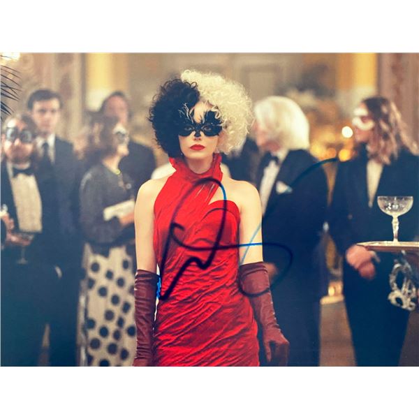 Cruella signed movie photo autographed by Emma Stone
