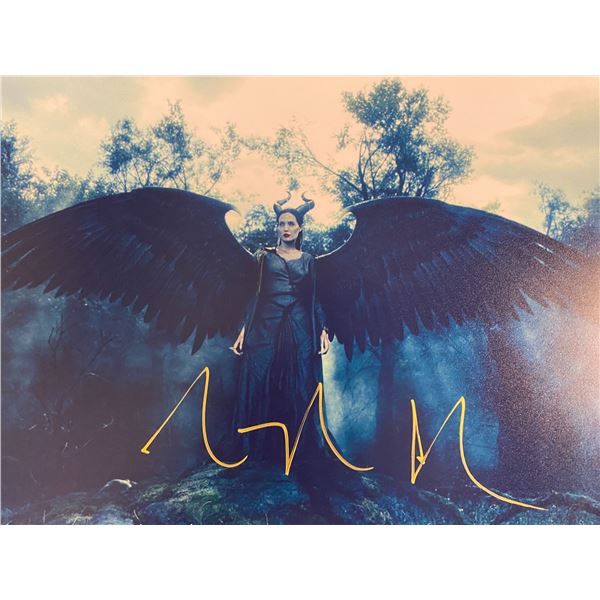 Maleficent Angelina Jolie signed movie photo