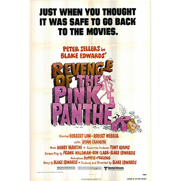 Revenge of the Pink Panther original 1978 vintage one sheet movie poster