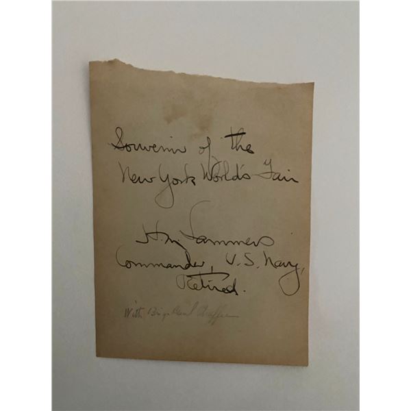 H.M. Sammers original signature