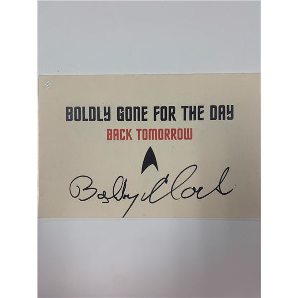 Star Trek Bobby Clark original signature