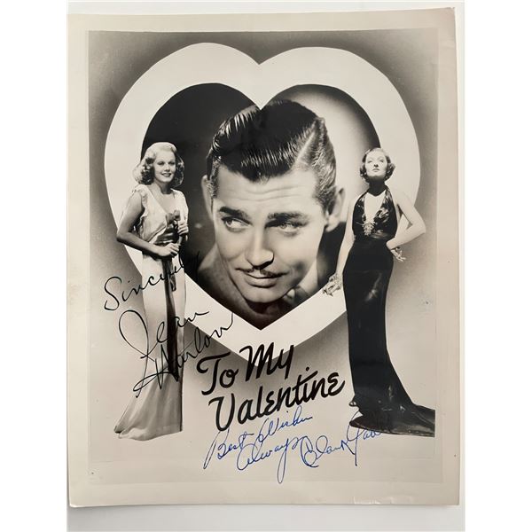 Jean Harlow/ Clark Gable signed promo photo