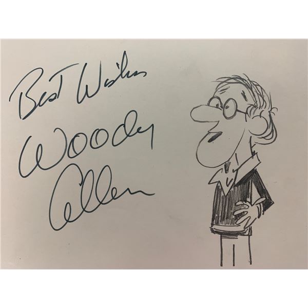 Woody Allen signed self portrait