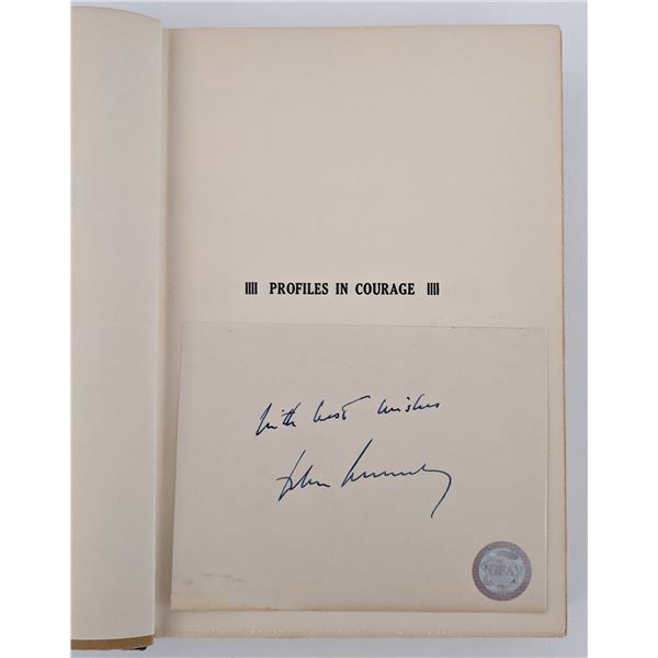 President John F. Kennedy Profiles In Courage Inaugural Edition - Tipped In Signature