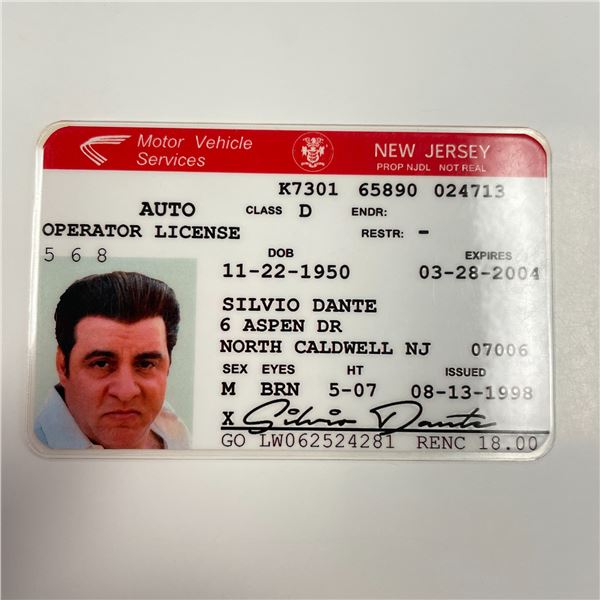The Sopranos Silvio Dante ID Prop