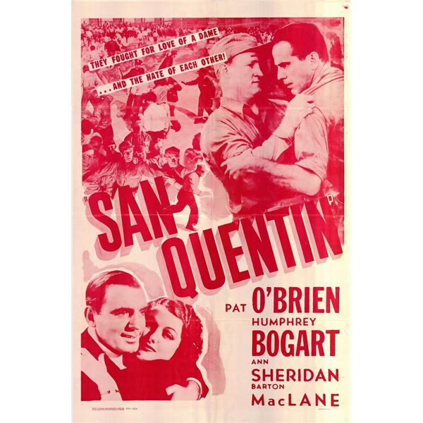 San Quentin original 1956R vintage one sheet movie poster