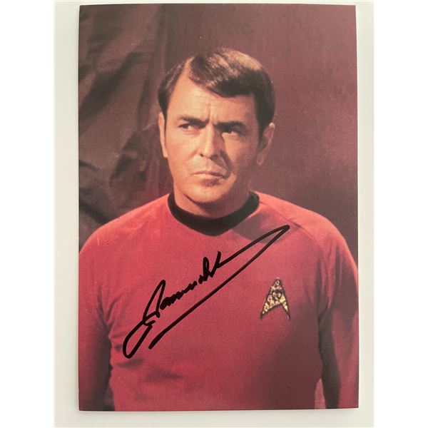 James Doohan signed postcard