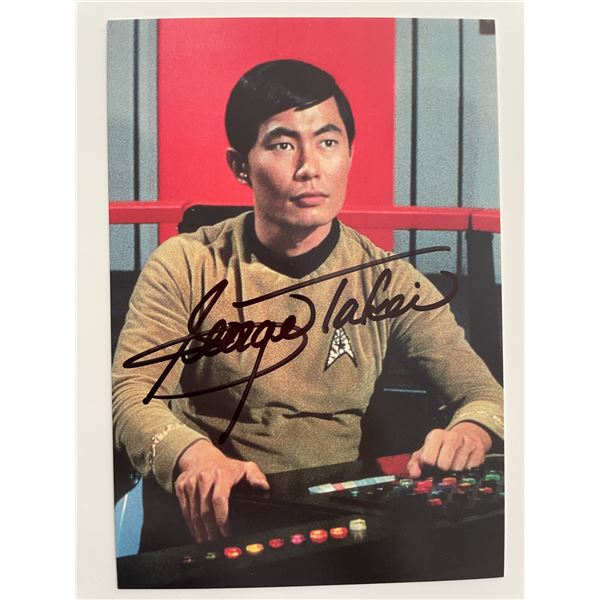 George Takei signed postcard